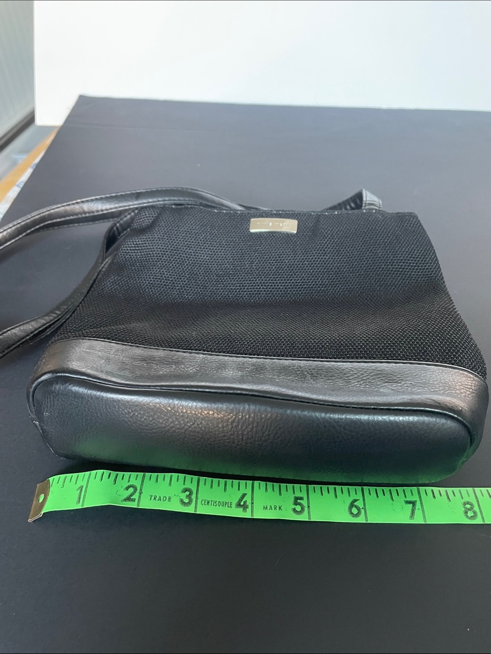 Nine West Black Crossbody Shoulder Bag with Leather Trim